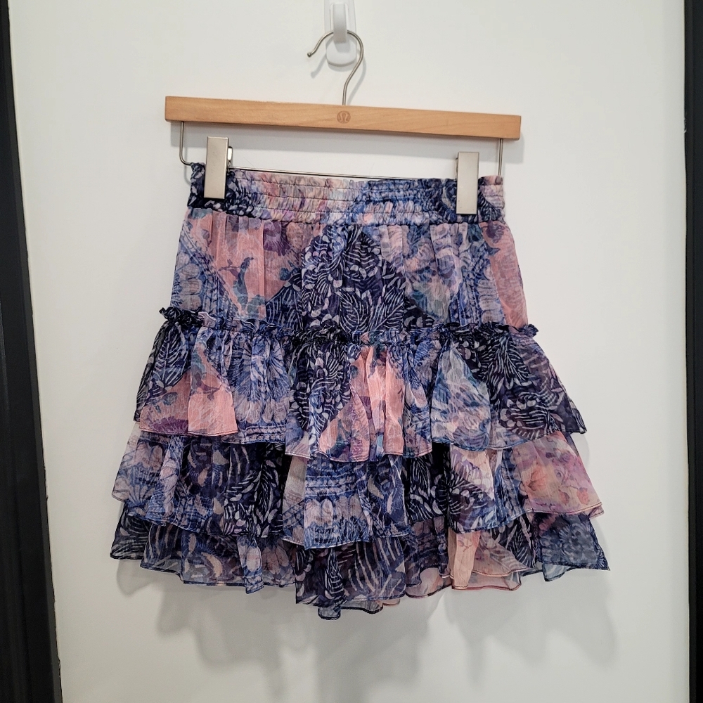 MISA Los Angeles Floral Mini Skirt Size Xs
